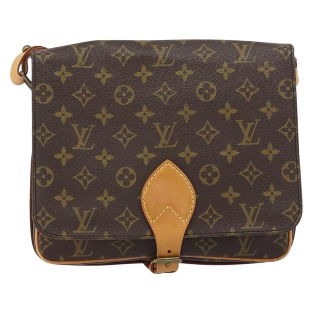 Louis Vuitton Monogram Cartouchiere GM Shoulder Bag Brown